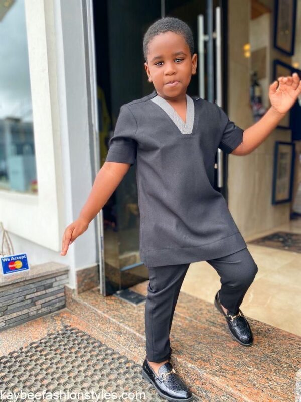 sophisticated little African groom outfit