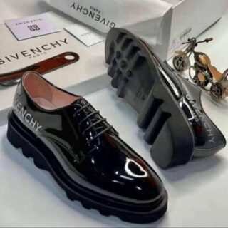 Black Leather Slip-On Dress Shoes