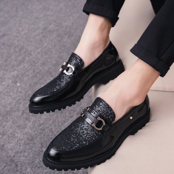 Comfortable Black Leather Walking Shoes